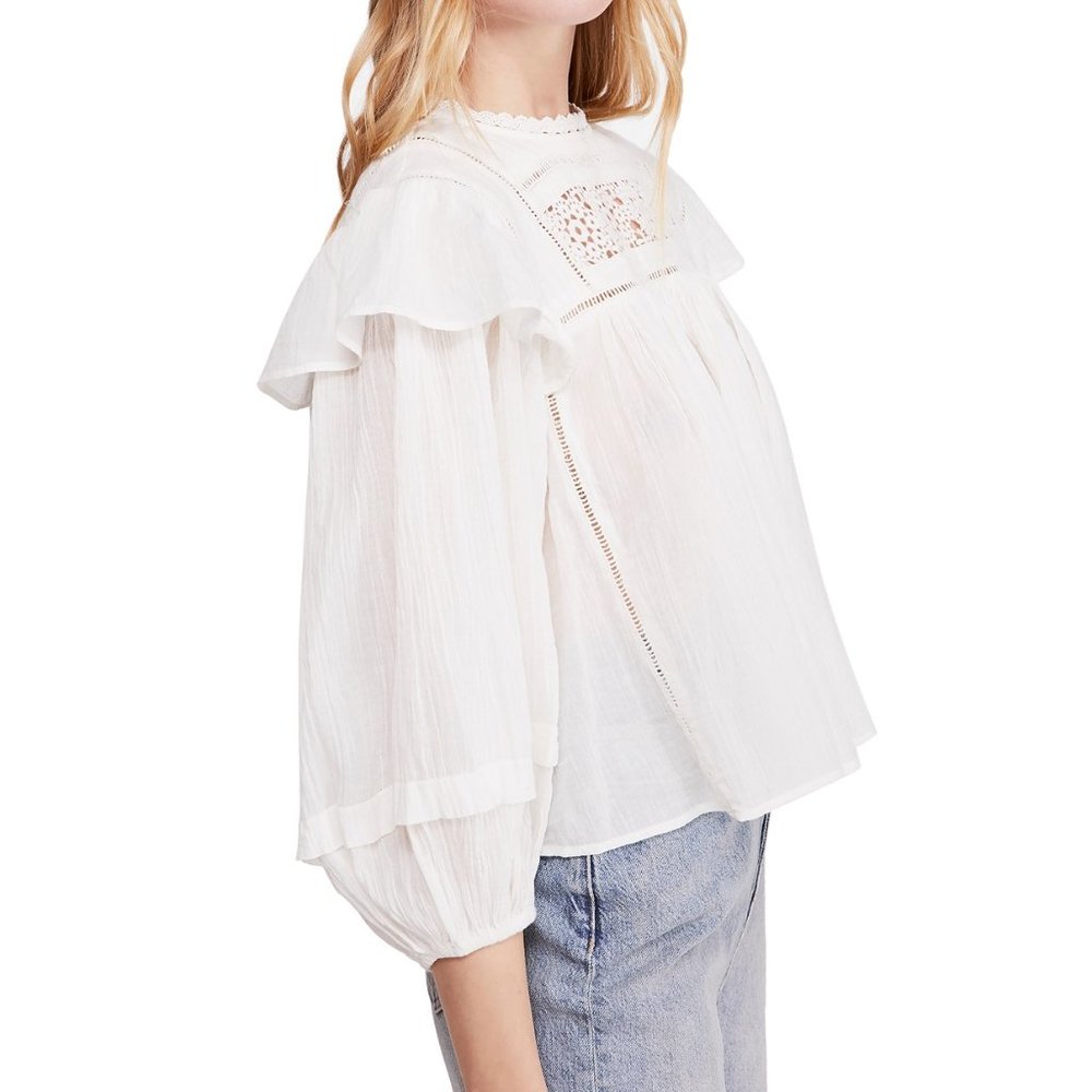 NWT Free People Ruffle Blouse - Picture 3 of 7